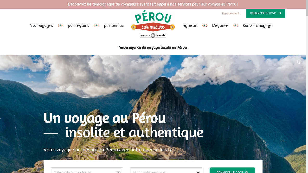 Capture d'écran de https://www.perou-sur-mesure.com/